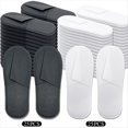 thumbnail image 5 of 50 Pares de Pantuflas Desechables Al por , 25 Blancas y 25 Grises, para Hotel y Spa, Cerradas para Viaje A Casa., 5 of 5
