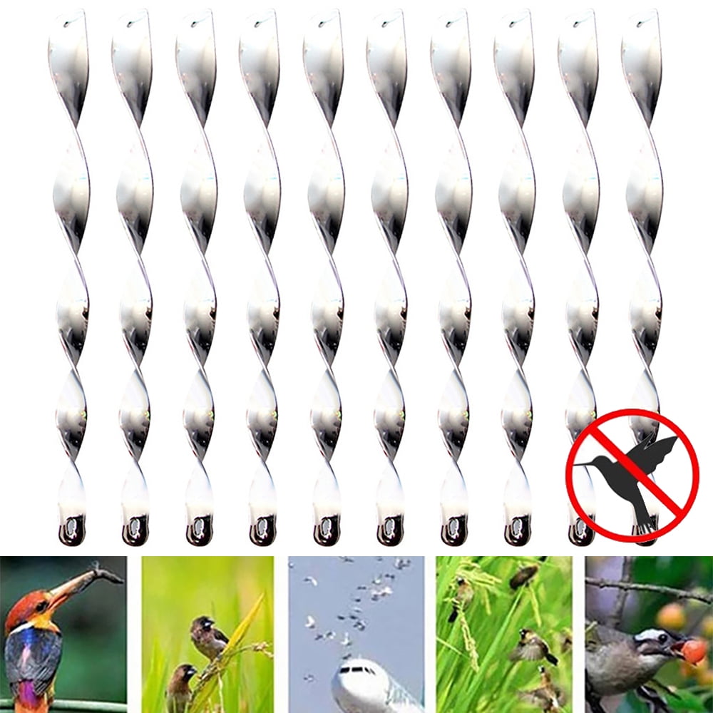 Elbourn 30CM Bird Repellent Reflective Scare Rods Ornamental Spinner