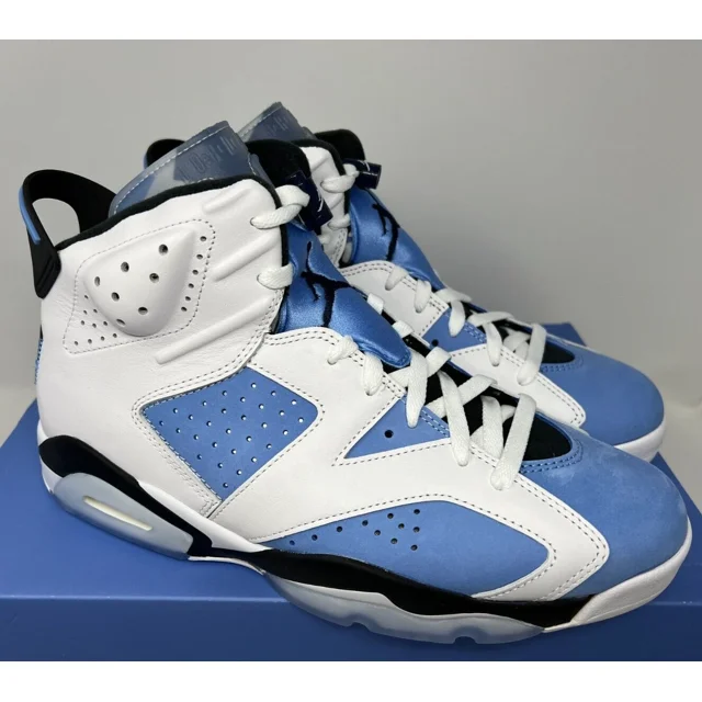 Ni - ke Air Jordan Retro 6 UNC University Blue White Shoes CT8529-410 Men Size 11