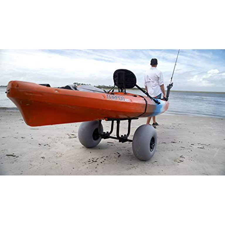 Wilderness Systems Heavy Duty Kayak Cart | Inflatable Beach Wheels | 330 Lb  Weight Rating | for Kayaks and Canoes, Model Number: 8070167