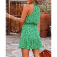 thumbnail image 3 of Women Halter Neck Romper Dress Sleeveless Spaghetti-Strap Ruffled and Flowy, 3 of 4
