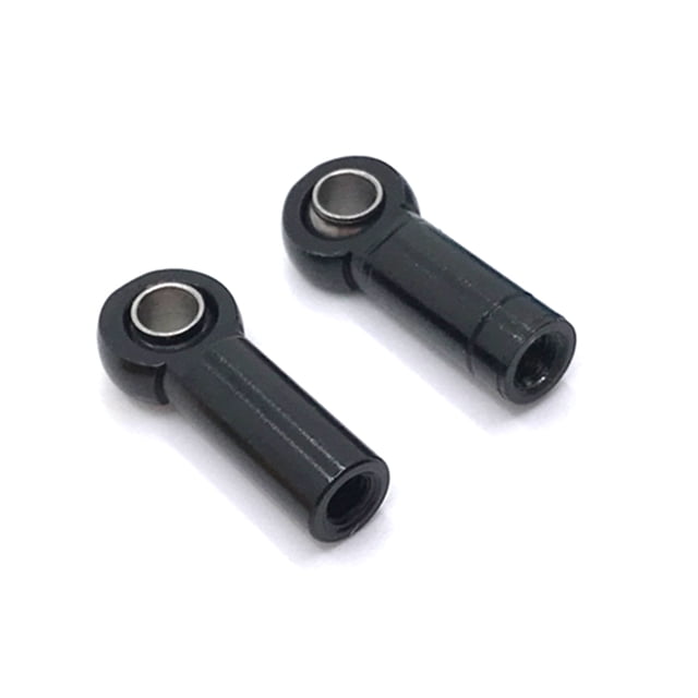 Ounissouiy 2 piezas de soporte de cabeza de bola, accesorio de actualización Universal, extremos de barra de amarre de rosca inversa positiva Kits de construcción modelo Negro