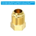 thumbnail image 4 of Uxcell Male 5/8 SAE / 7/8"-14UNF Brass Seal Plug Flare Tube Fitting 45 Degree Hex Pipe Fittings 3 Pack, 4 of 5