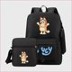thumbnail image 1 of Bruy mochila periférica para estudiantes masculinos y femeninos, mochila informal con estampado de gran capacidad para exteriores, 1 of 1
