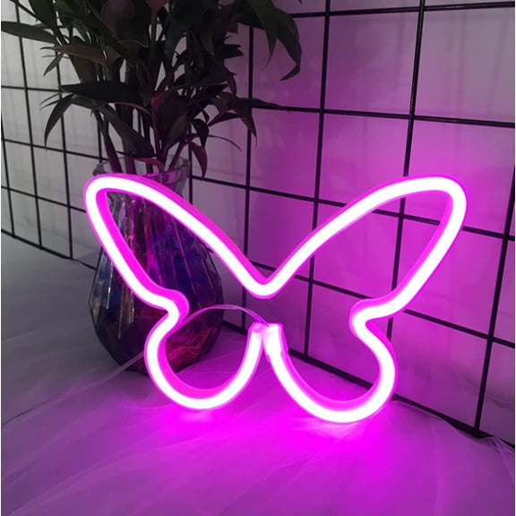 LINLIN Neon Sign,Neon Sign Light Wall LED Neon Night Lamp USB Battery Powered Led Neon Light Sign Bedroom Decor
