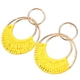 thumbnail image 1 of Pendientes de tejido de ratán, pendientes colgantes de rafia de verano para mujeres y niñas, pendientes de fiesta en la playa, regalos de joyería, 1 of 5