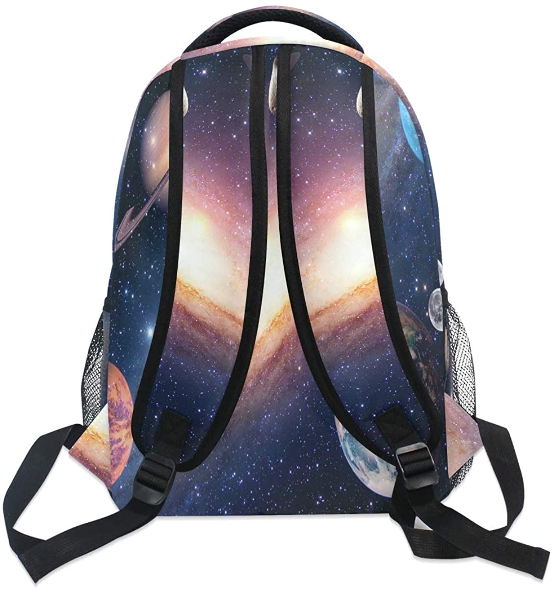 Space Rocket Universe Galaxy Backpack for Kids Girls Boys Sun Moon Bookbag Daypack with Chest Strap Mini Elementary School Bags Water Resistant Durable for School Student 