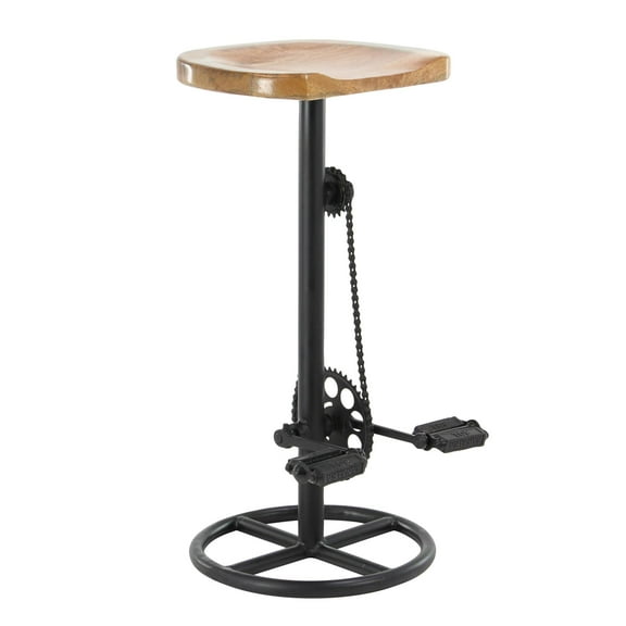 DecMode Metal Bike Bar Stool with Pedals, Brown