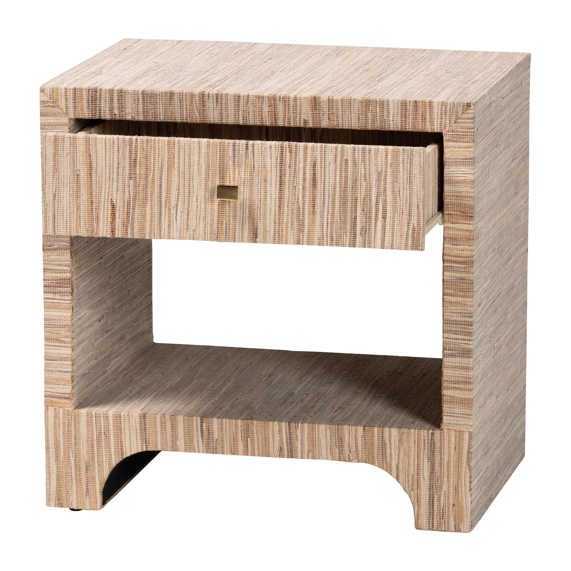 bali & pari Julia Boho Nightstand, 1-Drawer, Natural