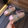 thumbnail image 7 of Gubotare Sandals Kids Jelly Sandals for Girls Princess Style Girls' Sandals - New Summer Flat Non-Slip Princess Shoes (Gold,Size 2.5), 7 of 7