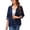 Dark Blue, variant on Women's Oversized Wash Denim Shirt Jacket Loose Button up Jean Shacket with Pockets Streetwear Blue XL