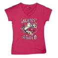 thumbnail image 5 of Greatest Country in the World Women's V-Neck T-shirt Cowgirl Cowboy Girlfriend Southwest Rodeo Country Western Rancher Tee, 5 of 7