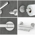 thumbnail image 3 of Brushed Grey Double Post Pivoting Wall Mounted Stainless Steel Toilet Paper Holder for Bathroom RV, by RUACQ, 3 of 6