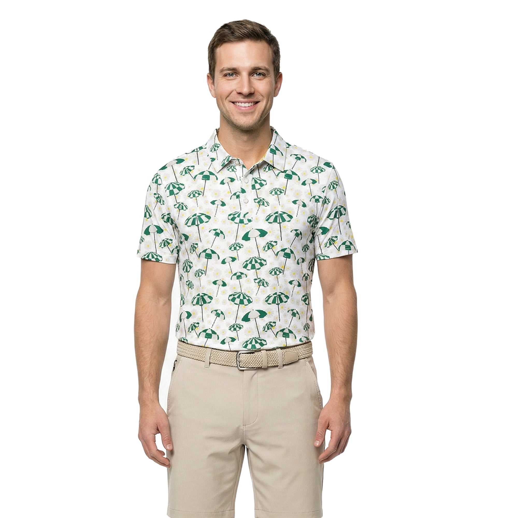 Birdie Bound Men's and Big and Tall Men's Novelty Print Polo Shirt, Sizes XS-4XLT
