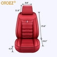 thumbnail image 6 of OTOEZ Car Seat Covers Full Set Leather Front and Rear Bench Backrest Seat Cover Set Universal Fit for Auto Sedan SUV Truck, 6 of 10