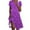 #Purple, variant on Xixinqiwan Dresses for Women,Women's Polka Dot Printed V-Neck Short Sleeve Loose Dress Army Green L