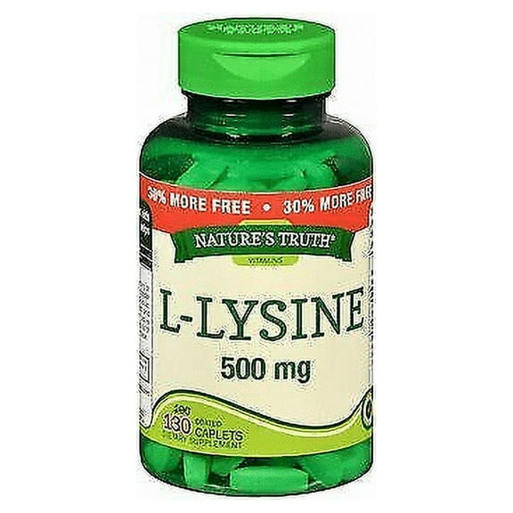 Nature's Truth Vitamins L-Lysine Coated Caplets, 130 ct, 5 Pack