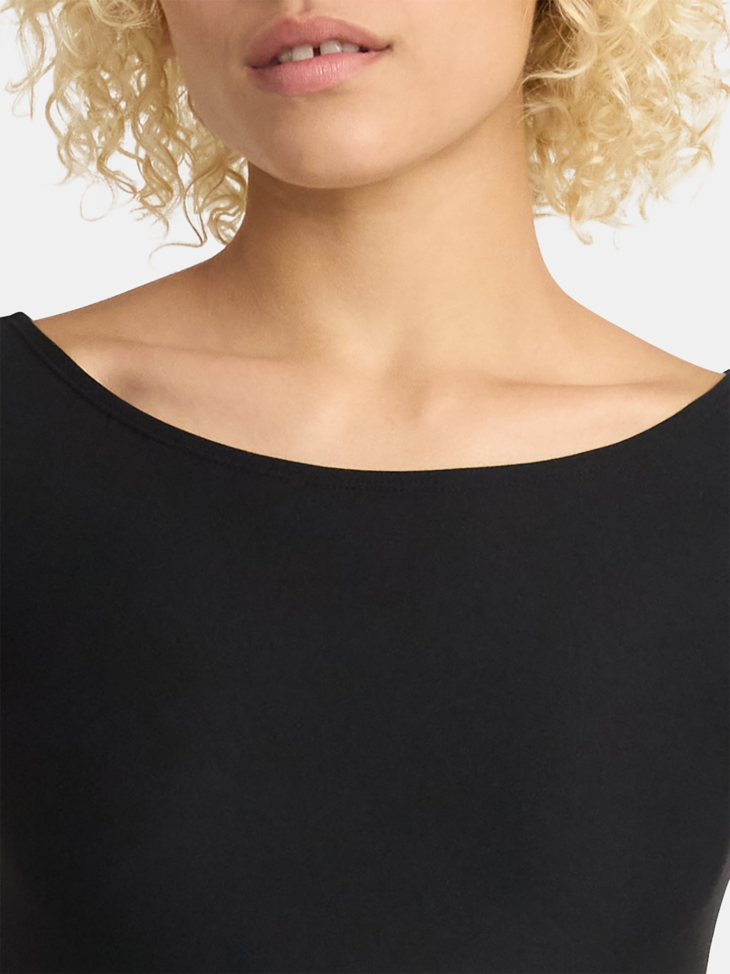 No Boundaries Scoop Neck Mini Dress with Short Sleeves, Women’s