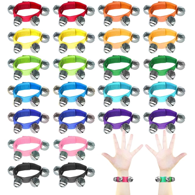 Pulsera Cmaqpw para niños, 24 cascabeles, para Navidad