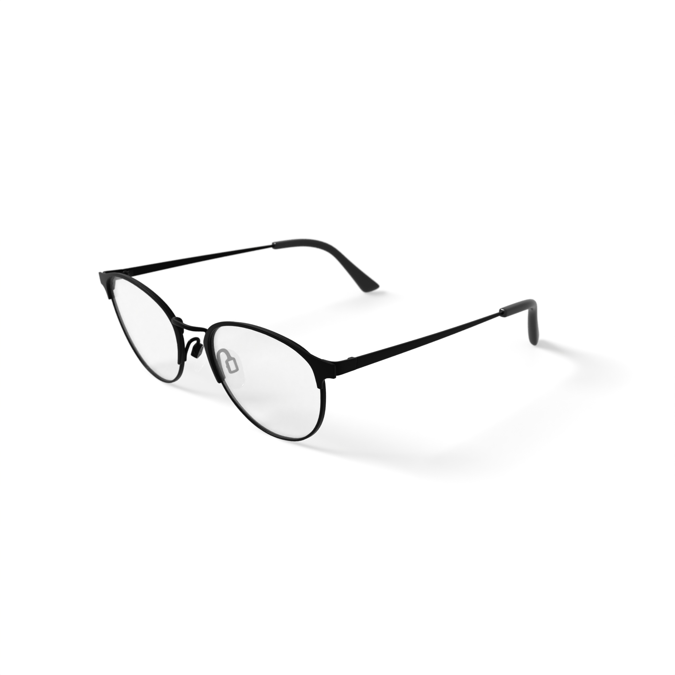 TiFlex Men's T1778 Round Prescription Eyeglasses with Case, Black