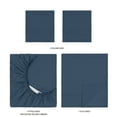 thumbnail image 6 of Mainstays Super Soft Brushed Microfiber Bed Sheet Set, Washed Dark Blue, Queen, 4 Piece, 6 of 13