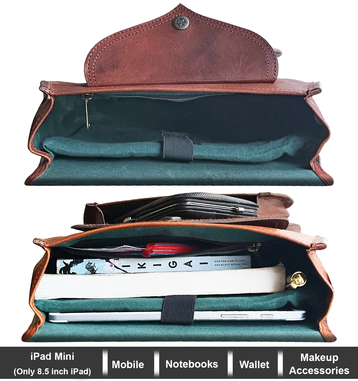Women Leather Handbag 11" Fashion Crossbody Sling Bag Ladies Purse Travel Tote Satchel Hobo Shoulder Messenger Bag Vintage Gift by Rustic Town