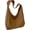 Brown, variant on JennyShop Ladies' Commuting Tote Shoulder Bag, Quality Large Capacity Washed Retro Casual Lazy Canvas Bag