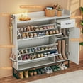 thumbnail image 6 of Fairy Shoe Cabinet with 2 Flip Drawers, Shoe Storage Cabinet with Drawer for Entryway, Hallway, Shoe Organizer Cabinet, White, 6 of 7