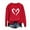 Red, variant on Elvqul Loose Sweatshirts for Women Long Sleeve Daily Sweatshirts Print Hoodies Fashionable Valentines Dressy Womens Tops
