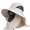 Khaki, variant on TELOLY Sun Hat Polyester Fiber Summer All-Inclusive Sun Protection Hats Large Brim Full Face Protection Air Overhead Mens Hat,Gray,Half Brim