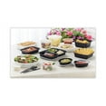 thumbnail image 3 of Pactiv Corp. NC8168B Newspring VERSAtainer 5 x 7.25 x 1.5 16 oz Plastic Microwavable Containers - Black/Clear (150/Carton), 3 of 6