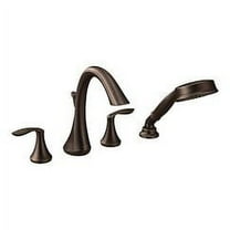 Moen T944ORB Rubbed Bronze two-handle roman tub faucet includes hand shower