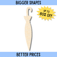 thumbnail image 2 of Bigger Better | Unfinished Wood Closed Umbrella Shape |  DIY Craft Cutout 18" / 1/2", 2 of 2