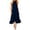 *Navy, variant on ClodeEU Women's Halter Neck Smocked Waist Draped Maxi Dress with Ruffle Hem ,Casual Beach Vacation Dress Black,Women's Plus L