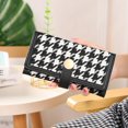 thumbnail image 1 of FeiraDeVaidade Houndstooth Coin Purses Buckle Canvas Coin Clutch Bag Lady Wallet Card Holder Case Short Purse Purse Card Wallet, 1 of 7