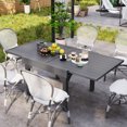 thumbnail image 2 of Outsunny Extendable Aluminium Outdoor Dining Table for 4-6 Person, Grey, 2 of 10