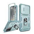 thumbnail image 1 of For Samsung Galaxy S24 Plus 5G Case with Slide Camera Cover, 360 Full Body Military-Grade Phone Case with Kickstand for Samsung Galaxy S24 Plus, Green, 1 of 14
