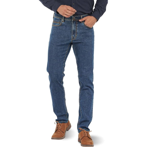 APUOR Men's Slim Fit Stretch Jeans Comfy Straight Denim Pants Blue W34xL32