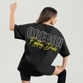 thumbnail image 2 of Women's Gameday Couture Black Oregon Ducks Oversized Back at Ya T-Shirt, 2 of 5