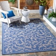 thumbnail image 2 of Safavieh Courtyard Kevin Floral Indoor/Outdoor Area Rug, Blue/Natural, 4' x 5'7", 2 of 11
