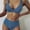 Blue, variant on Azrian Women's Bikini Solid Two-Piece Set, Size M
