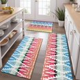 thumbnail image 2 of Rainbow Ethnic Pattern Kitchen Rugs Sets Of 3,Kitchen Runner Rugs Non Skid Washable,Decorative Kitchen Floor Mats for Kitchen,Sink,Laundry,17"x30"+ 17"x47" + 17"x59", 2 of 6