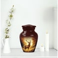 thumbnail image 6 of JAGASY Deer Urns for Human Ashes Adult Male - Brown Small Urn for Ashes for Women - Deer Hunting Cremation Urns - Forest Tree Decorative Tiny keepsake Urn for Mom & Dad - (3 Inch), 6 of 7