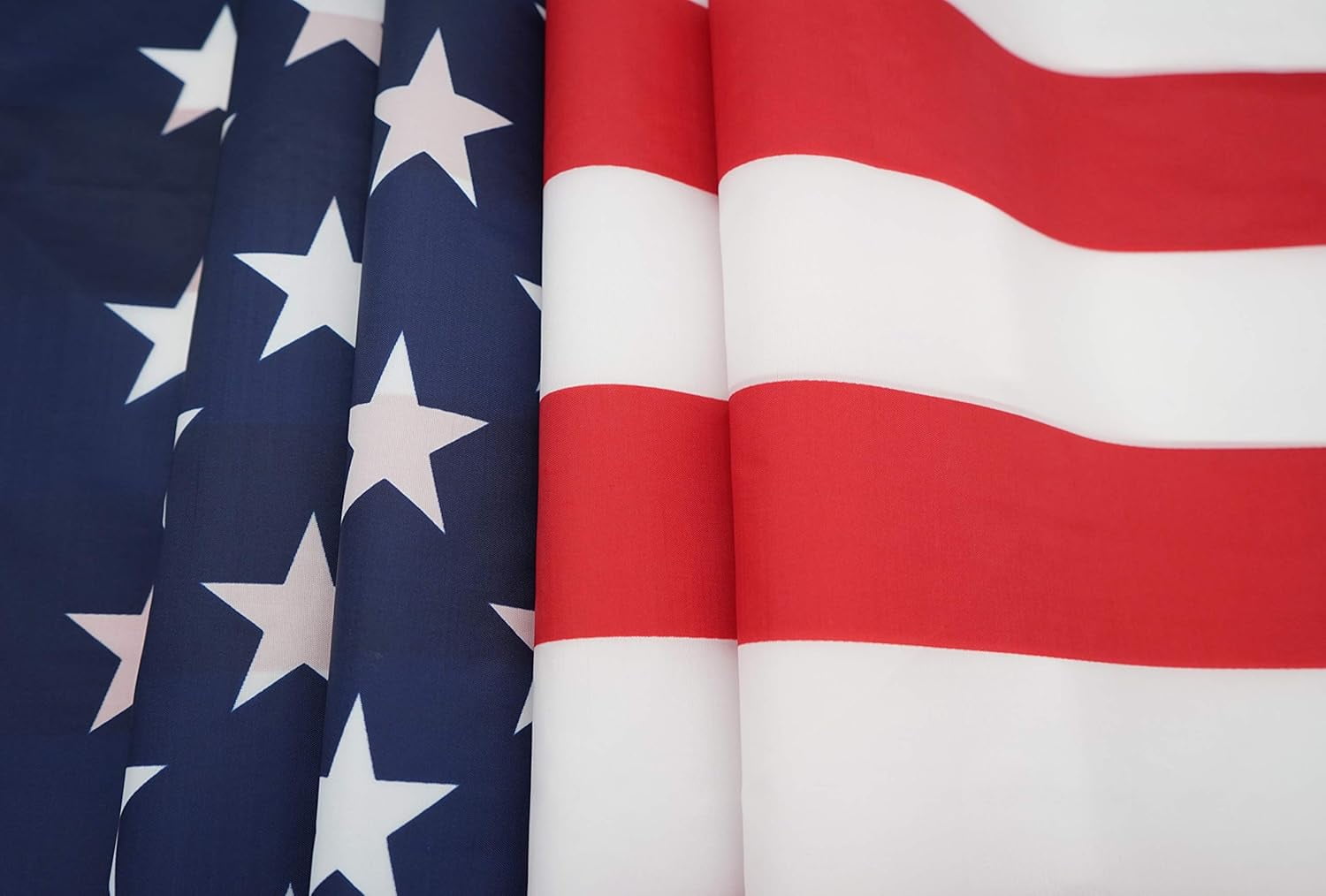 American Flags for Outside 3X5 FT 3Ply Double Sided Prined USA Flags Polyester US United State Flags Canvas with Stars and Stripes Flag with 2 Brass Grommets Outdoor Indoor Decor