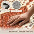 thumbnail image 6 of ODIKA 5'x7' Washable Area Rug Orange Burnt Fall Vintage Mid Century Border Bathroom Terracotta for Guest Room, Lounge, Apartment, Non-Slip Low Profile, Stain Resistant, 6 of 7