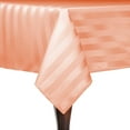 thumbnail image 1 of Ultimate Textile (2 Pack) Satin-Stripe 54 x 54-Inch Square Tablecloth - for Wedding and Catering, Hotel or Home Dining use, Peach, 1 of 3