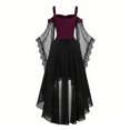 thumbnail image 4 of Gothic Witch Dress For Women Off Shoulder Butterfly Sleeve Lace Halloween Dress Medieval Vampire Vintage Gothic Outfit, 4 of 5