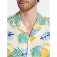 thumbnail image 4 of Blue Moon Men's and Big Men's Button Up Shirt with Short Sleeves, Sizes XS-5XL, 4 of 5