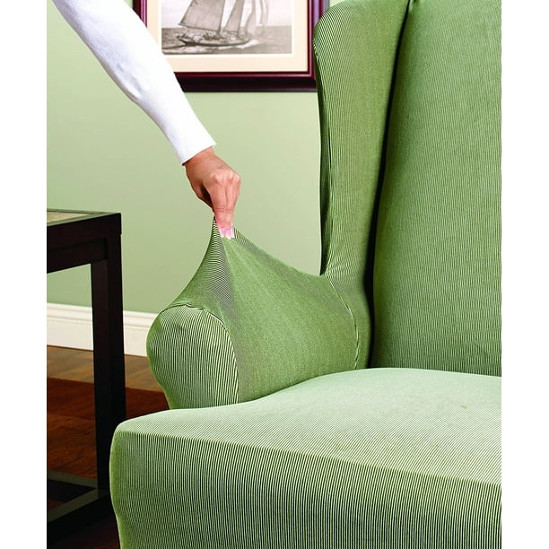 Sure Fit Stretch Stripe Separate Seat TCushion Chair Slipcover