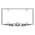 thumbnail image 1 of Skull Adjustable Emblem Chrome License Plate Frame, 1 of 2